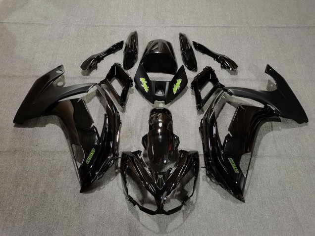 Negro & Verde 2012-2016 Kawasaki Ninja 650R Carenados Moto