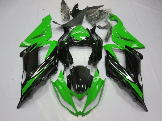 Negro & Verde 2013-2018 Kawasaki ZX6R Carenados Moto Negro & Verde 2013-2018 Kawasaki ZX6R Carenados Moto