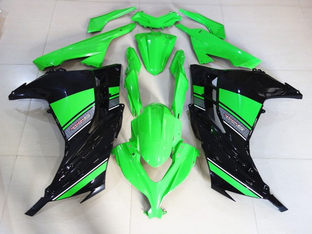 Negro & Verde Brillante 2013-2018 Kawasaki Ninja 300 Carenados Moto Negro & Verde Brillante 2013-2018 Kawasaki Ninja 300 Carenados Moto
