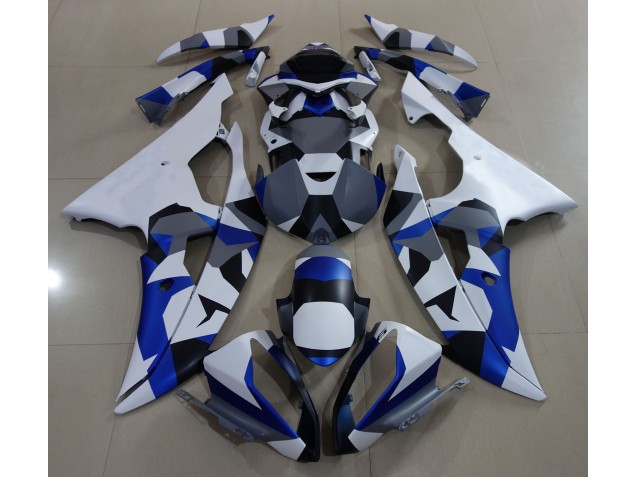 Nieve Azul Camuflaje 2008-2016 Yamaha R6 Carenados Moto Nieve Azul Camuflaje 2008-2016 Yamaha R6 Carenados Moto