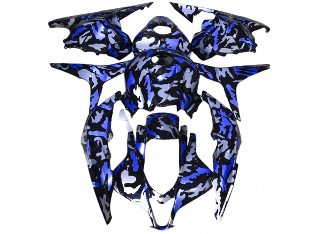 Nieve Azul Oscuro Camuflaje 2009-2012 Honda CBR600RR Carenados Moto Nieve Azul Oscuro Camuflaje 2009-2012 Honda CBR600RR Carenados Moto