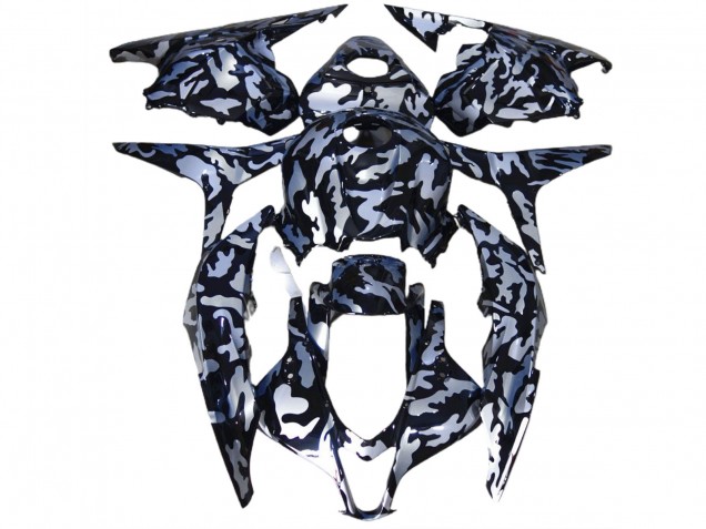 Nieve Plateada Camuflaje 2009-2012 Honda CBR600RR Carenados Moto Nieve Plateada Camuflaje 2009-2012 Honda CBR600RR Carenados Moto