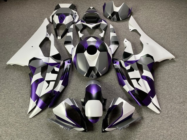 Nieve Púrpura Mística Camuflaje 2008-2016 Yamaha R6 Carenados Moto Nieve Púrpura Mística Camuflaje 2008-2016 Yamaha R6 Carenados Moto
