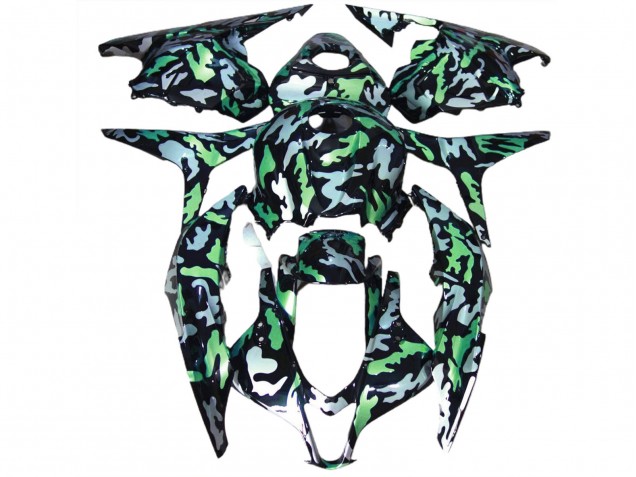 Nieve Verde Camuflaje 2009-2012 Honda CBR600RR Carenados Moto Nieve Verde Camuflaje 2009-2012 Honda CBR600RR Carenados Moto