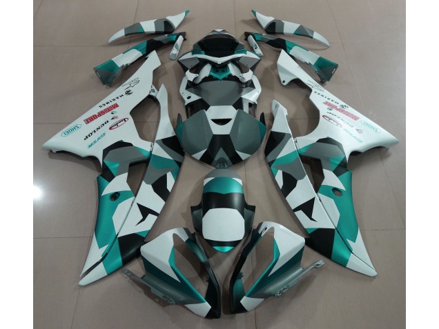Nieve Verde Espuma De Mar Camuflaje 2008-2016 Yamaha R6 Carenados Moto Nieve Verde Espuma De Mar Camuflaje 2008-2016 Yamaha R6 Carenados Moto