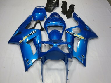 Ninja Azul 2003-2004 Kawasaki ZX6R Carenados Moto