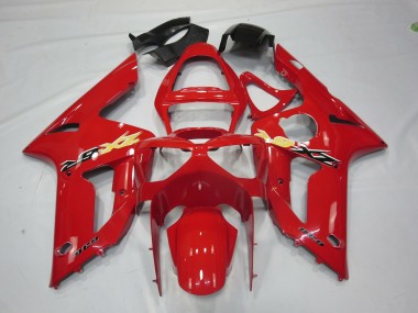 Ninja Rojo 2003-2004 Kawasaki ZX6R Carenados Moto