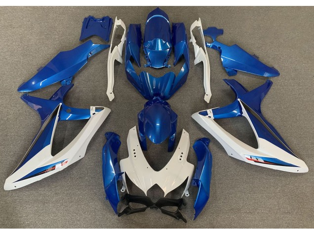 OEM Estilo Azul & Blanco 2008-2010 Suzuki GSXR 600-750 Carenados Moto OEM Estilo Azul & Blanco 2008-2010 Suzuki GSXR 600-750 Carenados Moto