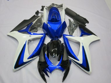 OEM Estilo Blanco Azul 2006-2007 Suzuki GSXR 600-750 Carenados Moto