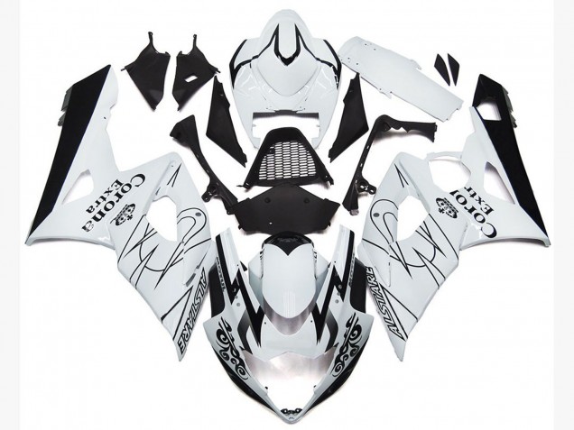 OEM Estilo Blanco Corona 2005-2006 Suzuki GSXR 1000 Carenados Moto OEM Estilo Blanco Corona 2005-2006 Suzuki GSXR 1000 Carenados Moto