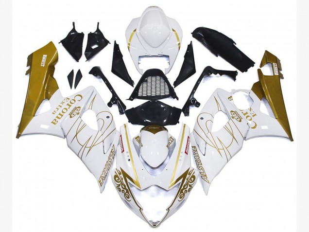 Oro Brillo Corona Personalizado 2005-2006 Suzuki GSXR 1000 Carenados Moto Oro Brillo Corona Personalizado 2005-2006 Suzuki GSXR 1000 Carenados Moto