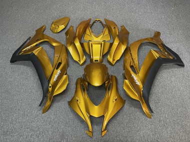 Oro Con Ninja Blanco 2016-2019 Kawasaki ZX10R Carenados Moto