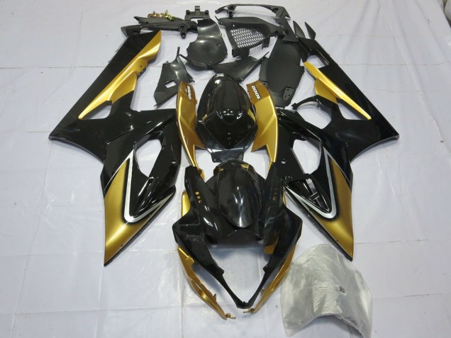 Oro & Negro 2005-2006 Suzuki GSXR 1000 Carenados Moto Oro & Negro 2005-2006 Suzuki GSXR 1000 Carenados Moto