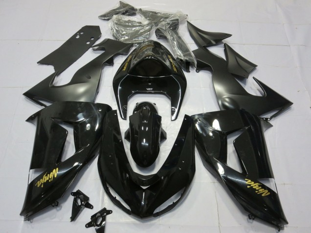 Oro Negro Brillante 2006-2007 Kawasaki ZX10R Carenados Moto