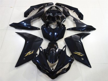 Oro Negro Brillante 2007-2008 Yamaha R1 Carenados Moto