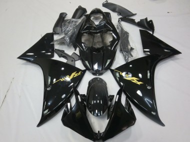 Oro Negro Brillante 2009-2011 Yamaha R1 Carenados Moto