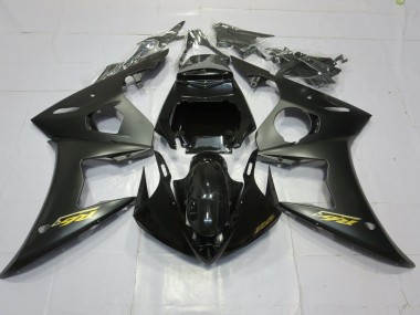 Oro Negro Mate 2003-2004 Yamaha R6 Carenados Moto