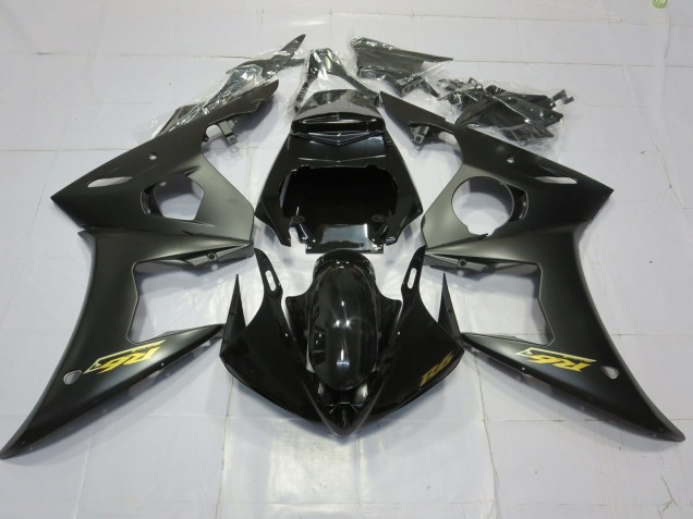 Oro Negro Mate 2003-2004 Yamaha R6 Carenados Moto Oro Negro Mate 2003-2004 Yamaha R6 Carenados Moto