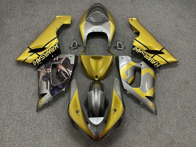 Oro & Plata 2005-2006 Kawasaki ZX6R Carenados Moto Oro & Plata 2005-2006 Kawasaki ZX6R Carenados Moto