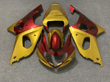 Oro & Rojo 2000-2002 Suzuki GSXR 1000 Carenados Moto