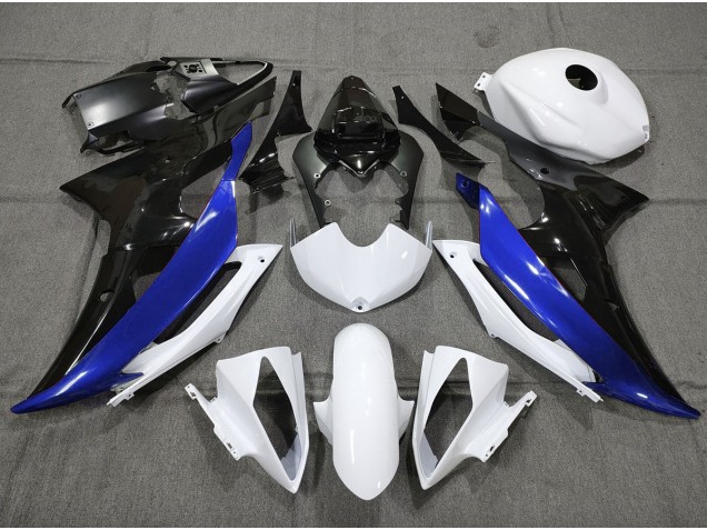 Personalizado Azul Blanco & Negro 2008-2016 Yamaha R6 Carenados Moto Personalizado Azul Blanco & Negro 2008-2016 Yamaha R6 Carenados Moto