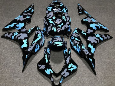 Personalizado Camuflaje Azul 2007-2008 Honda CBR600RR Carenados Moto
