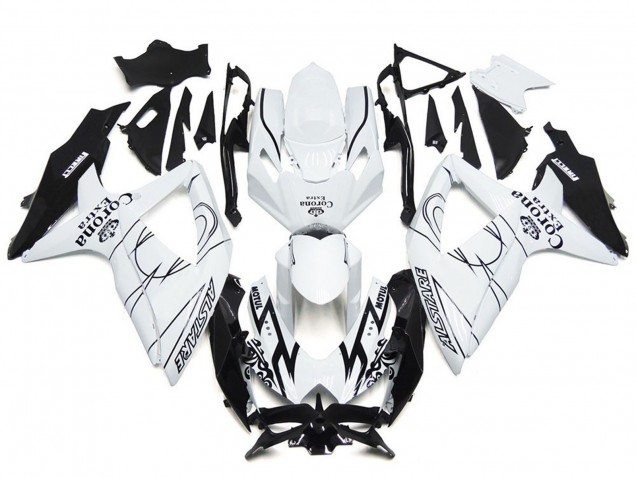 Personalizado Corona Especial Con Blanco 2008-2010 Suzuki GSXR 600-750 Carenados Moto Personalizado Corona Especial Con Blanco 2008-2010 Suzuki GSXR 600-750 Carenados Moto