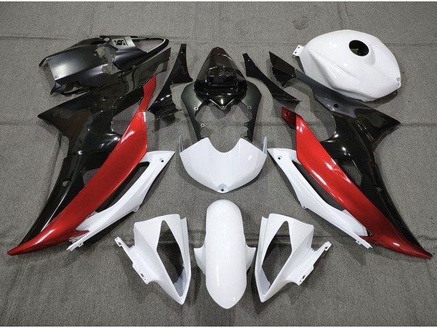 Personalizado Rojo Blanco & Negro 2008-2016 Yamaha R6 Carenados Moto Personalizado Rojo Blanco & Negro 2008-2016 Yamaha R6 Carenados Moto