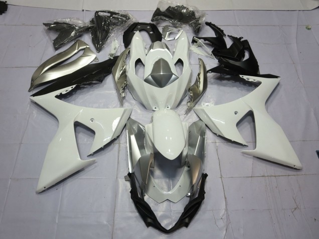 Plata & Blanco 2009-2016 Suzuki GSXR 1000 Carenados Moto Plata & Blanco 2009-2016 Suzuki GSXR 1000 Carenados Moto