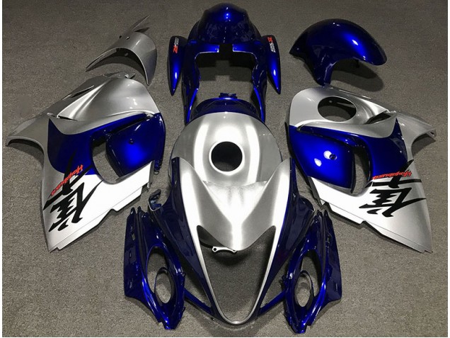 Plata Brillante & Azul 2008-2020 Suzuki GSXR 1300 Carenados Moto Plata Brillante & Azul 2008-2020 Suzuki GSXR 1300 Carenados Moto