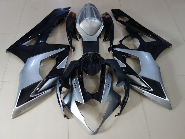 Plata Brillante & Negro 2005-2006 Suzuki GSXR 1000 Carenados Moto Plata Brillante & Negro 2005-2006 Suzuki GSXR 1000 Carenados Moto