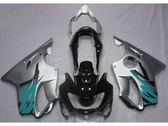 Plata Brillante & Verde Azulado 1999-2000 Honda CBR600 F4 Carenados Moto Plata Brillante & Verde Azulado 1999-2000 Honda CBR600 F4 Carenados Moto