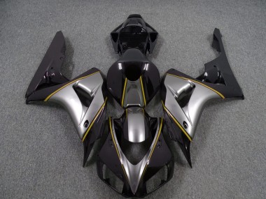 Plata Con Raya Diplomática Amarilla 2006-2007 Honda CBR1000RR Carenados Moto