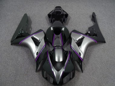 Plata Con Raya Diplomática De Color Morado Oscuro 2006-2007 Honda CBR1000RR Carenados Moto