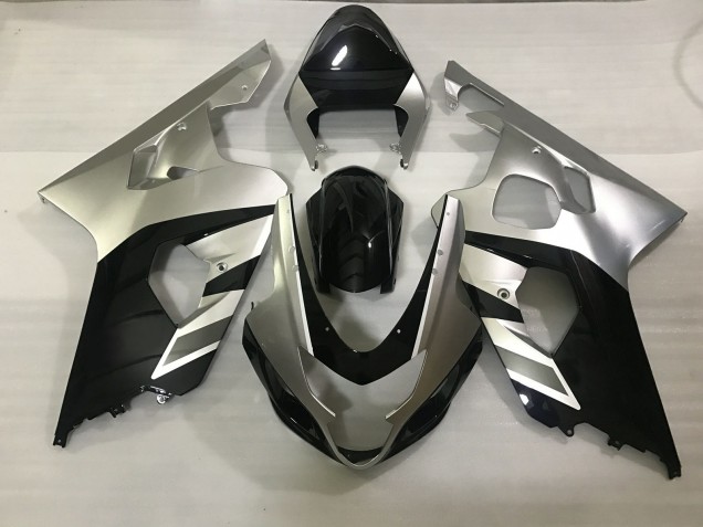 Plata Mate & Negro 2004-2005 Suzuki GSXR 600-750 Carenados Moto