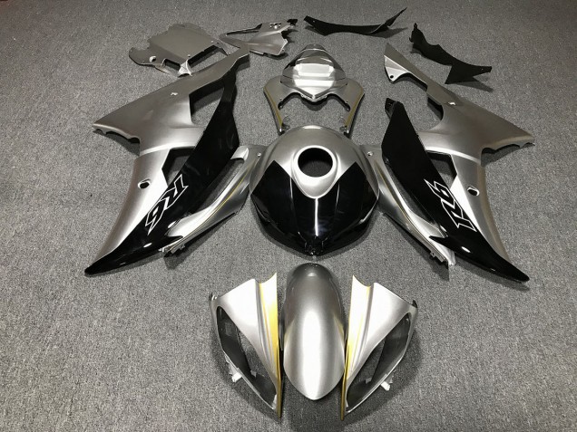 Plata & Negro Personalizado 2008-2016 Yamaha R6 Carenados Moto Plata & Negro Personalizado 2008-2016 Yamaha R6 Carenados Moto