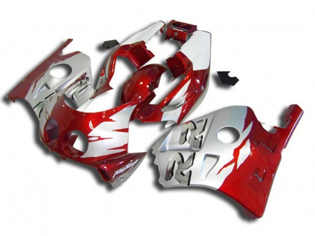 Plata Rojo & Blanco 1990-1998 Honda CBR250RR Carenados Moto Plata Rojo & Blanco 1990-1998 Honda CBR250RR Carenados Moto