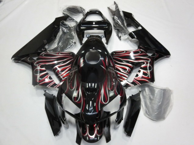 Plata & Rojo Llama 2005-2006 Honda CBR600RR Carenados Moto Plata & Rojo Llama 2005-2006 Honda CBR600RR Carenados Moto