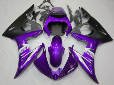 Púrpura & Blanco 2003-2004 Yamaha R6 Carenados Moto