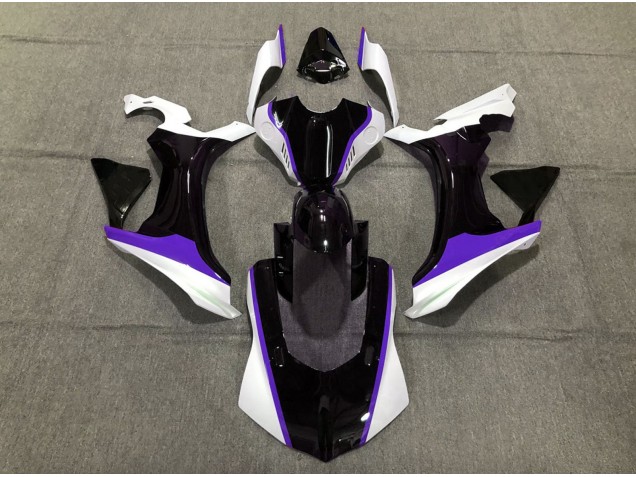 Púrpura Blanco & Negro 2015-2019 Yamaha R1 Carenados Moto Púrpura Blanco & Negro 2015-2019 Yamaha R1 Carenados Moto