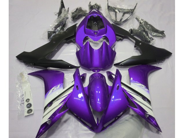 Púrpura Brillante & Blanco 2004-2006 Yamaha R1 Carenados Moto