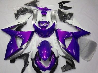 Púrpura Brillante & Blanco 2009-2016 Suzuki GSXR 1000 Carenados Moto