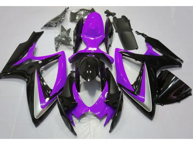 Púrpura Brillante Debadged 2006-2007 Suzuki GSXR 600-750 Carenados Moto