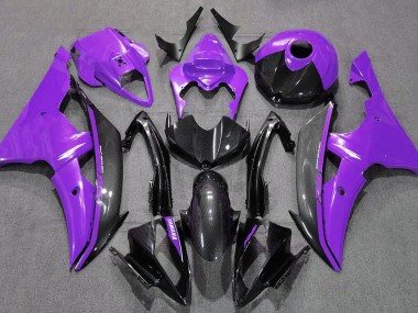 Púrpura Brillante & Fibra De Carbono 2008-2016 Yamaha R6 Carenados Moto
