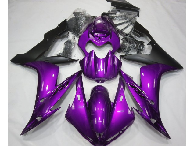 Púrpura Brillante & Negro 2004-2006 Yamaha R1 Carenados Moto