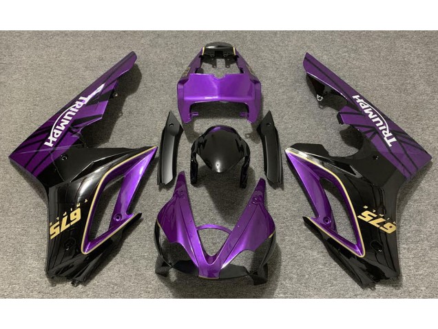 Púrpura Brillante & Negro 2009-2012 Triumph Daytona 675 Carenados Moto Púrpura Brillante & Negro 2009-2012 Triumph Daytona 675 Carenados Moto
