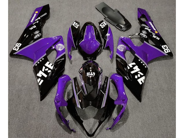 Púrpura Brillante & Negro Personalizado 2005-2006 Suzuki GSXR 1000 Carenados Moto Púrpura Brillante & Negro Personalizado 2005-2006 Suzuki GSXR 1000 Carenados Moto