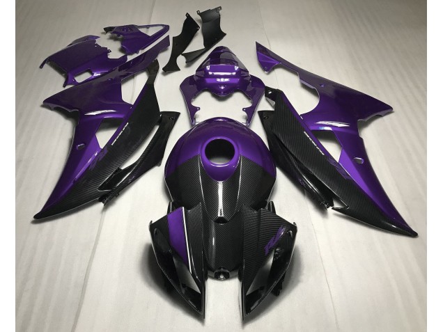 Púrpura Con Estilo Fibra De Carbono 2008-2016 Yamaha R6 Carenados Moto
