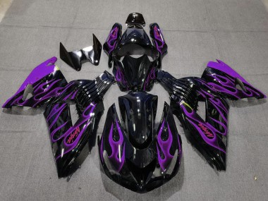 Púrpura Llama 2006-2011 Kawasaki ZX14R Carenados Moto