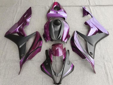 Púrpura & Negro Mate 2007-2008 Honda CBR600RR Carenados Moto